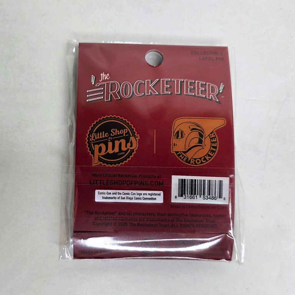 SDCC 2025 Comic Con Exclusive Little Shop Of Pins Rocketeer Target Pin IN HAND - Picture 3 of 3